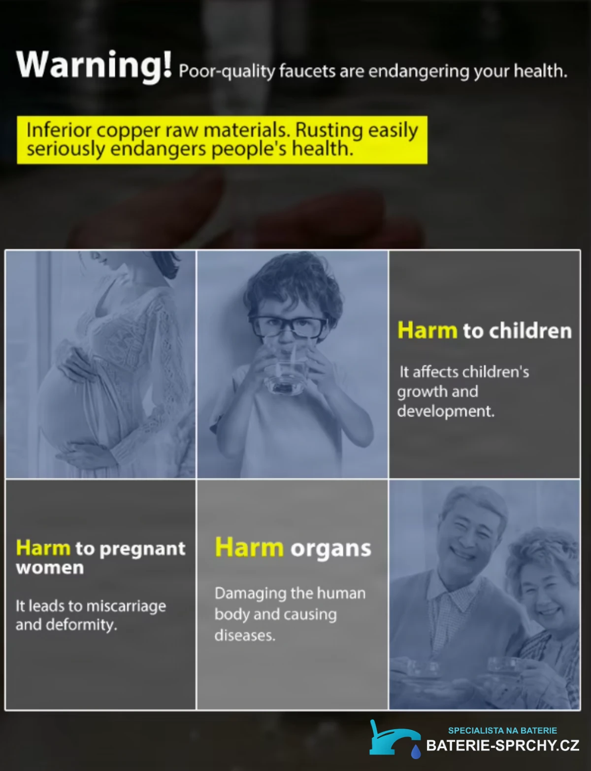 Bezpečnostní informace o kvalitě materiálu kuchyňských baterií