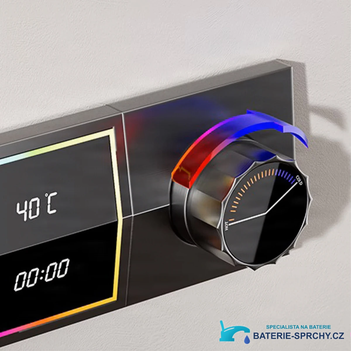 Luxusní podomítkový sprchový systém ELITE EDITION BCS1050 v černém grafitu