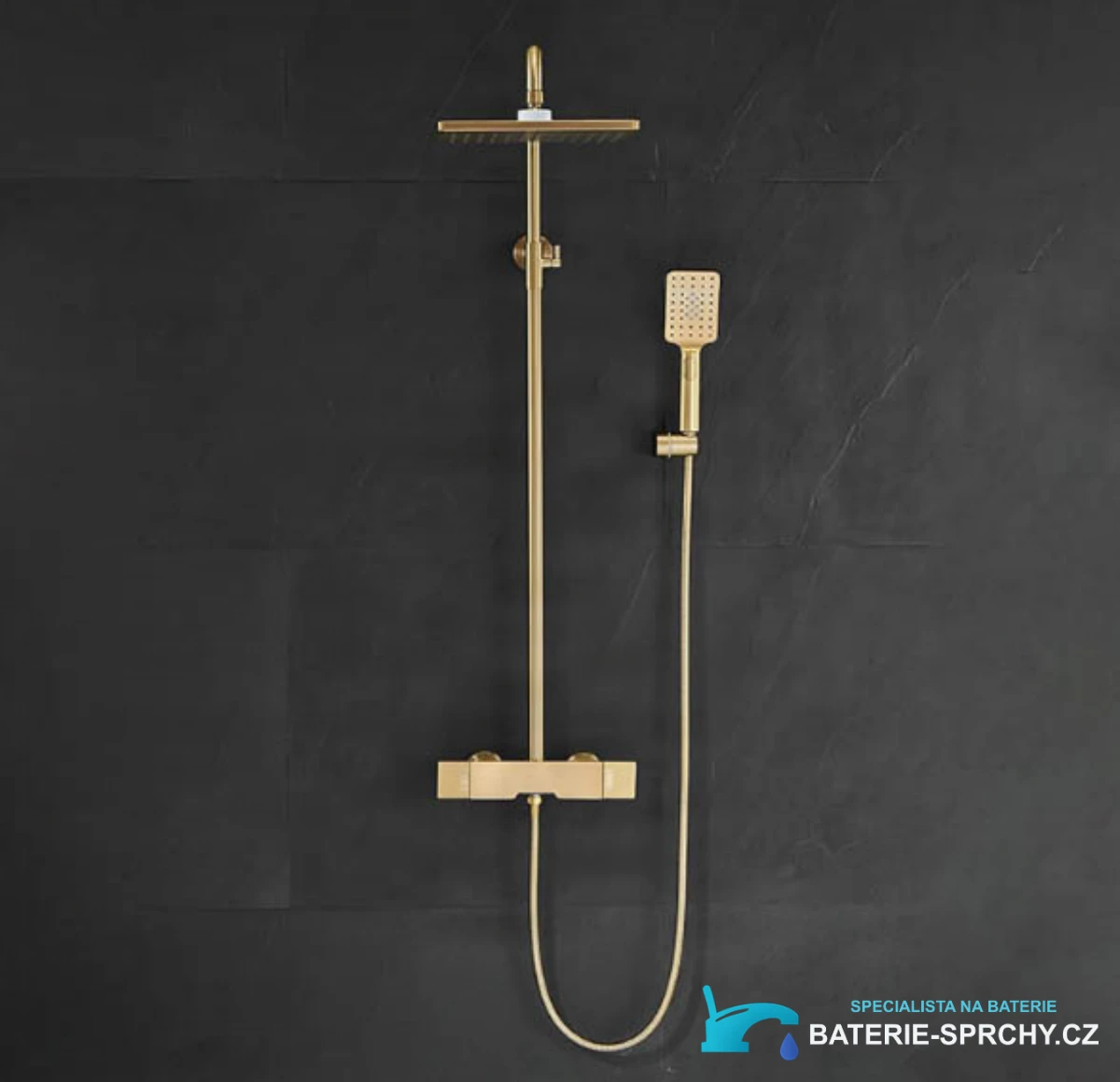 Luxusní nástěnný sprchový systém ELITE EDITION BSE1419 v kartáčovaném zlatě