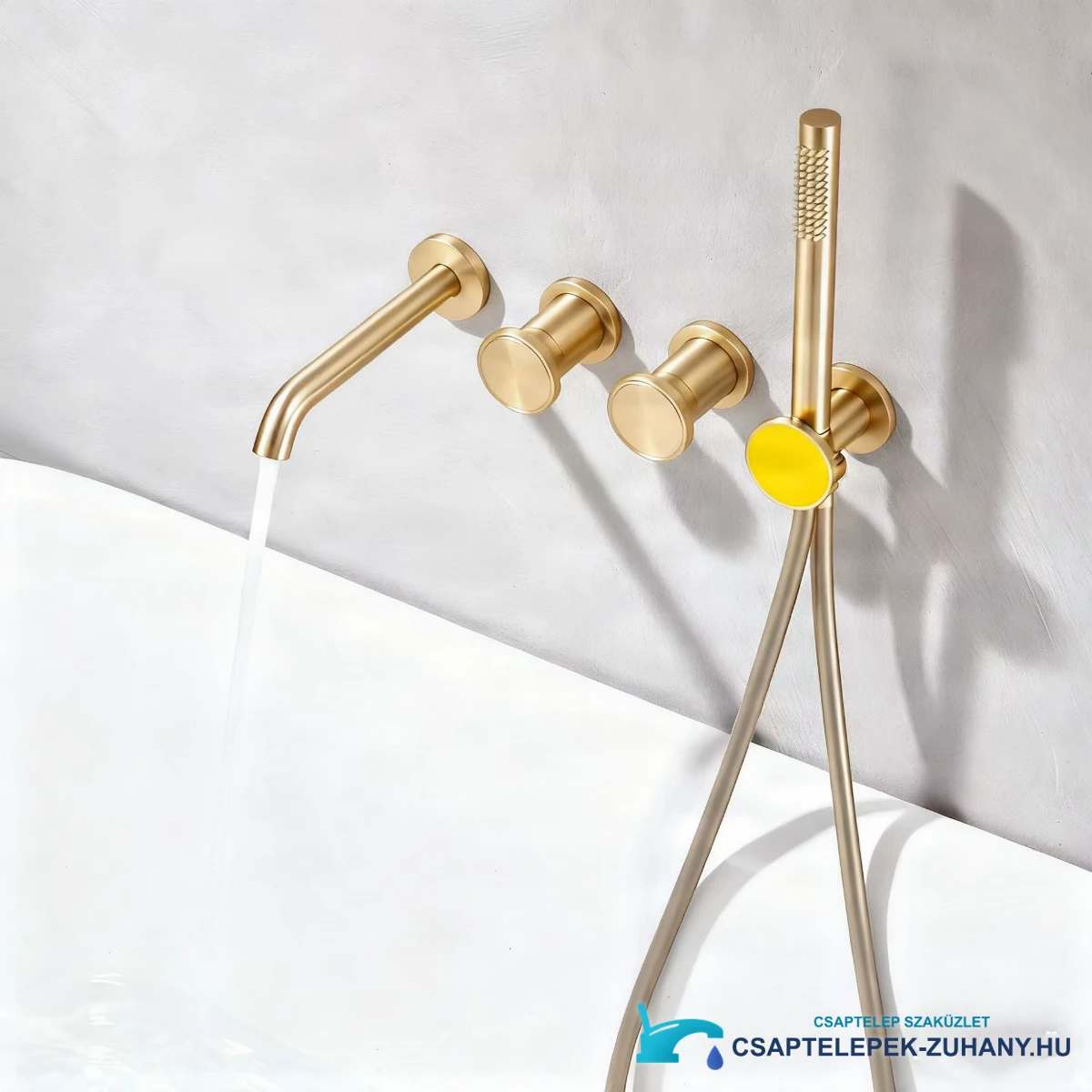 Shower Set All ELITE EDITION BSC1717 — fali kádszett szálcsiszolt arany kivitelben