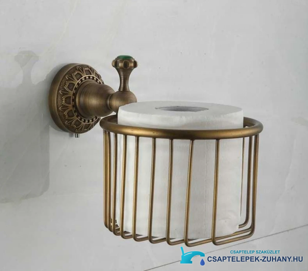 Antik AP2205 WC-papír-tartó – a fémkosár oldalnézete