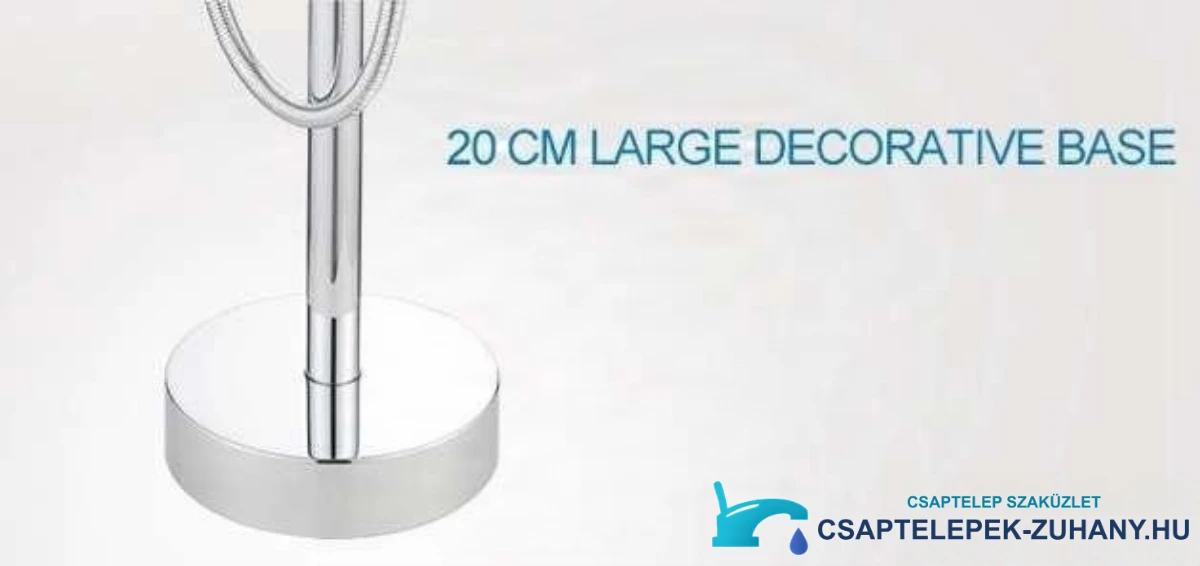 A PK1237 kádtöltő csaptelep adatai: kerek talp 20 cm-es átmérővel