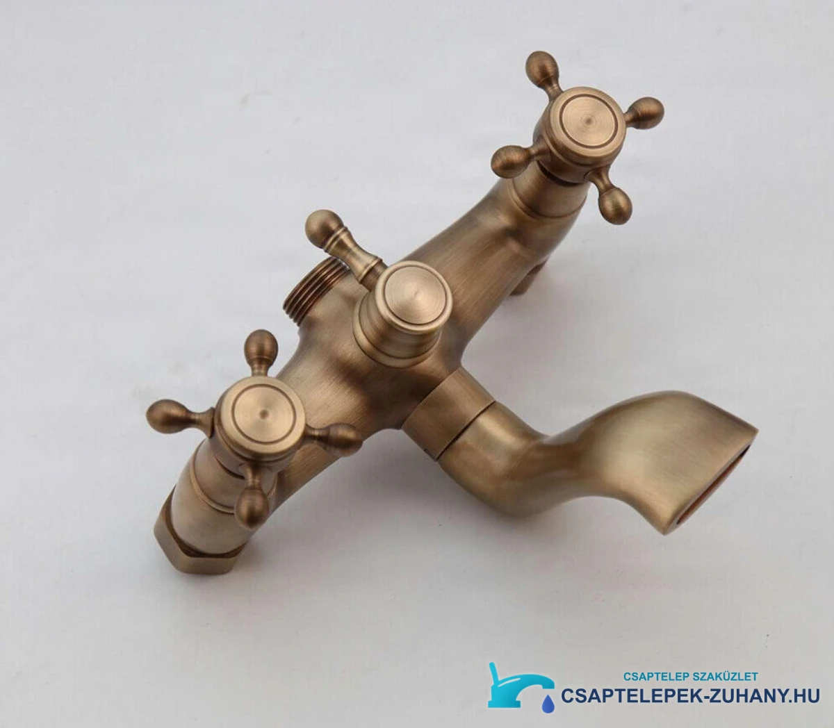 Detajl antik bronz csaptelep test falon kívüli zuhanyrendszer woo-3100 modellhez