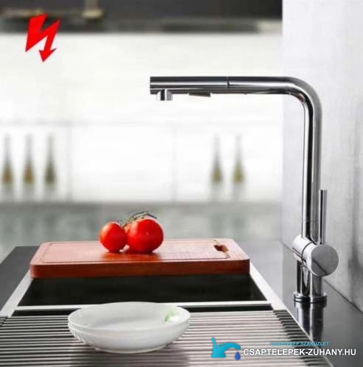 NT1602 alacsony nyomású konyhai csaptelep magas króm kifolyóval