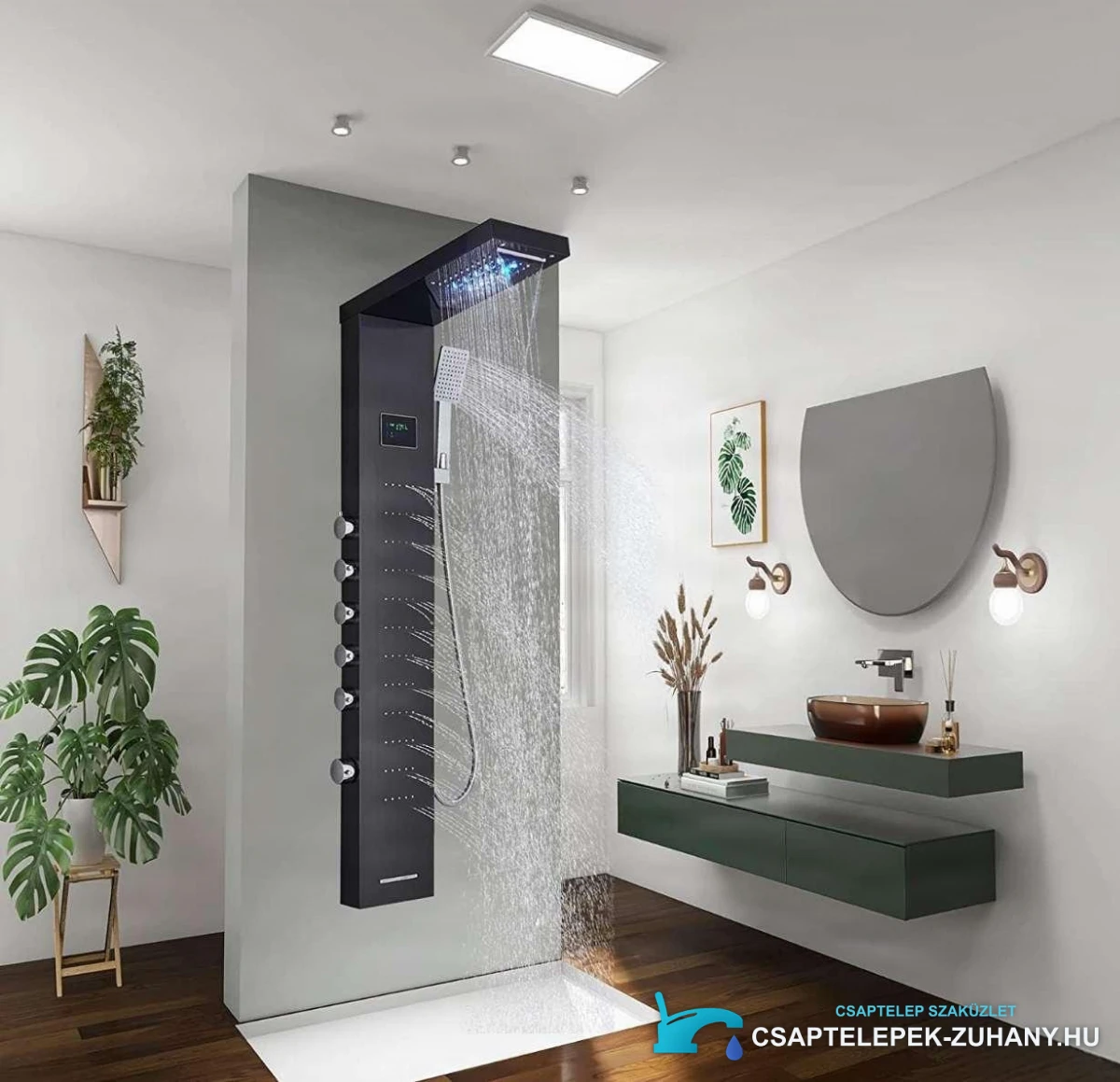 Luxury Shower Panel With Led Display Shower System Eyn Bsp2040