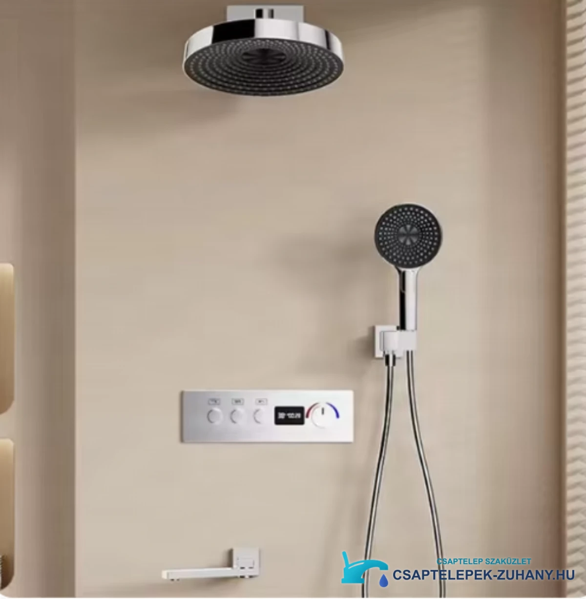 ELITE EDITION BCS1698 termosztátos zuhanyszett króm kivitelben