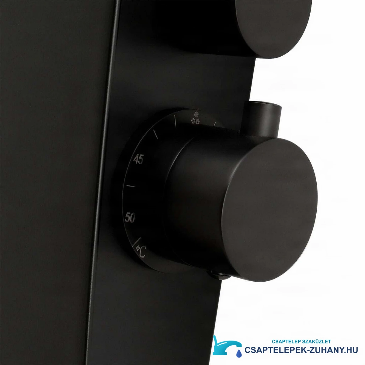 Az ELITE SP1058 termosztátos zuhanypanel hőmérséklet-szabályozójának részlete