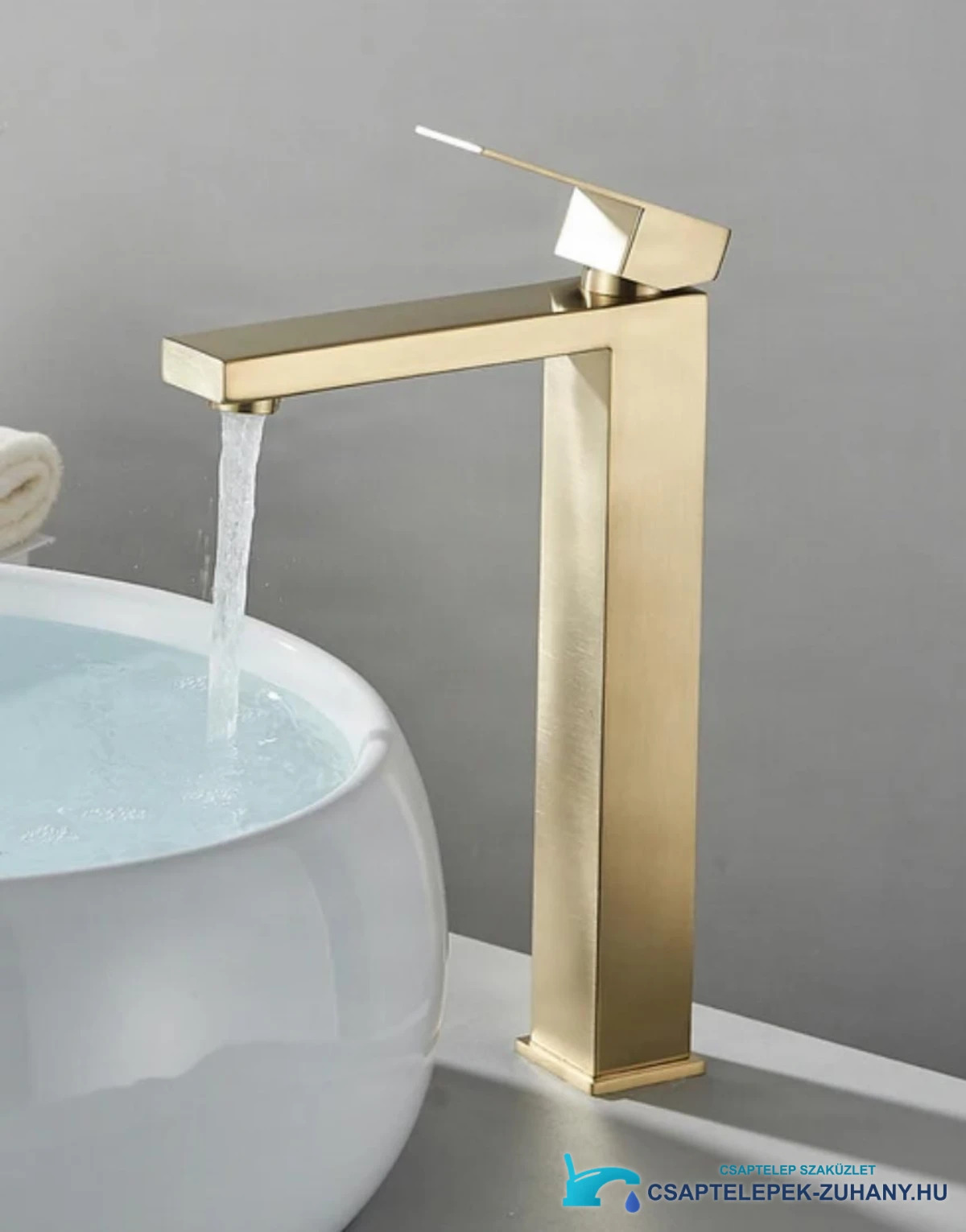 Elegáns BS1103 fürdőszobai csaptelep fehér, pultra ültetett mosdónál