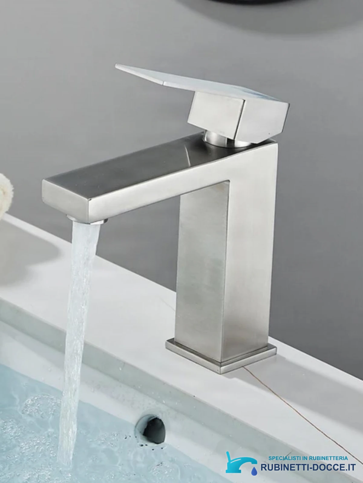 Miscelatore per lavabo EYN BS1103 in ottone, in più finiture tra cui cromo e nero opaco
