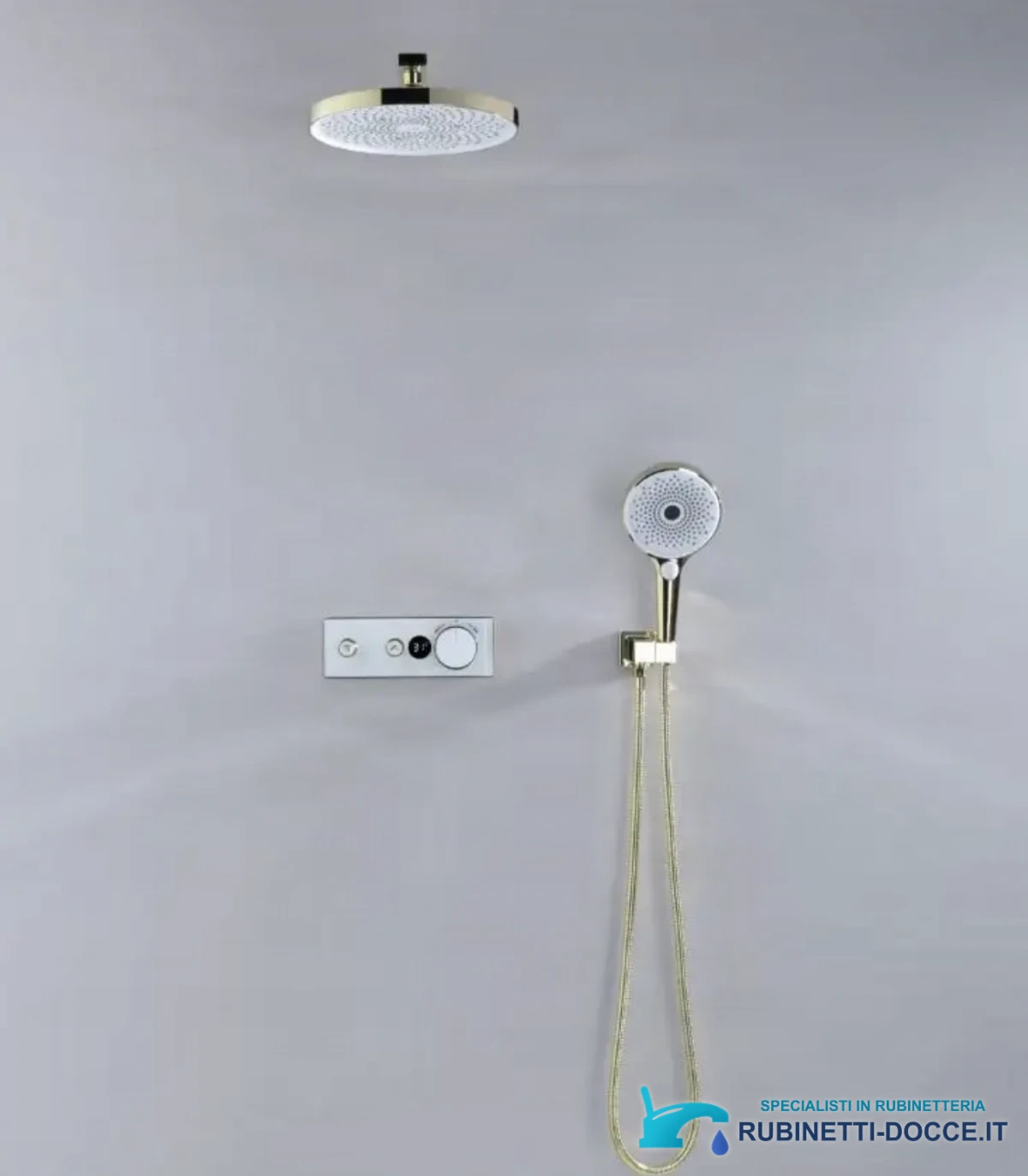 Sistema doccia termostatico a incasso ELITE EDITION BCS1603 con schermo, in più finiture tra cui nero e nero opaco