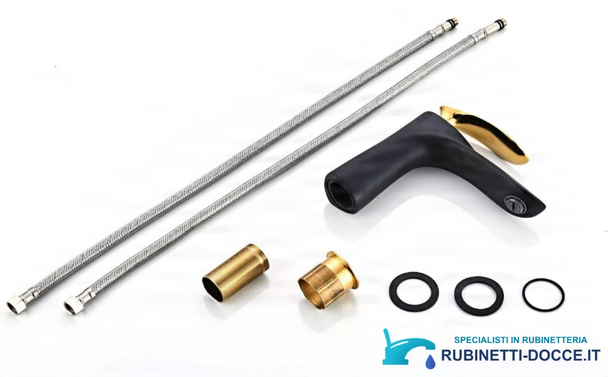 Miscelatore per lavabo ELITE EDITION BS1210 da piano in ottone, oro, nero o cromato