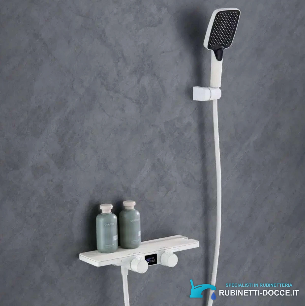 Sistema doccia ELITE EDITION BBT2053 termostatico con LED e getti multipli, in più finiture tra cui nero opaco e grigio grafite