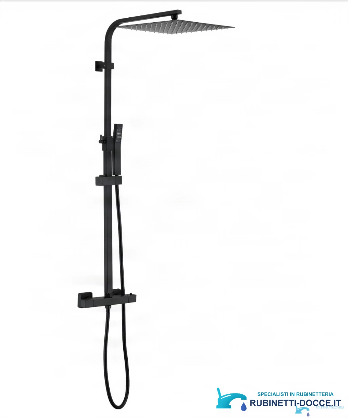 Pannello doccia termostatico EYN NT9782 esterno in ottone, nero o cromato
