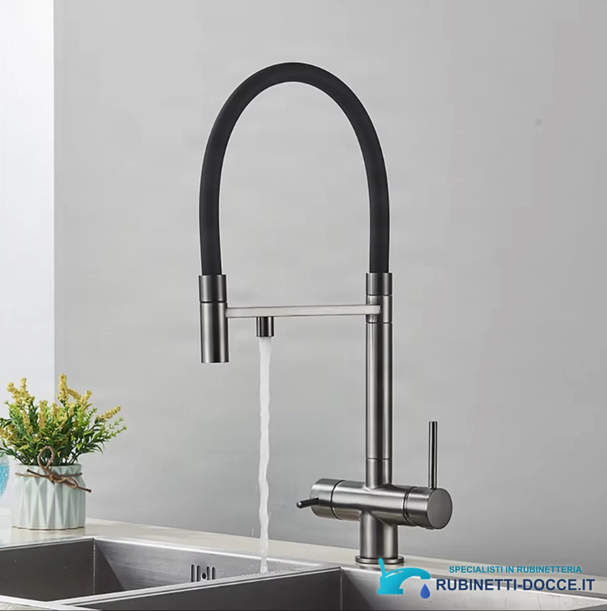 Miscelatore filtrante da cucina ELITE EDITION KA1643 in grigio grafite spazzolato