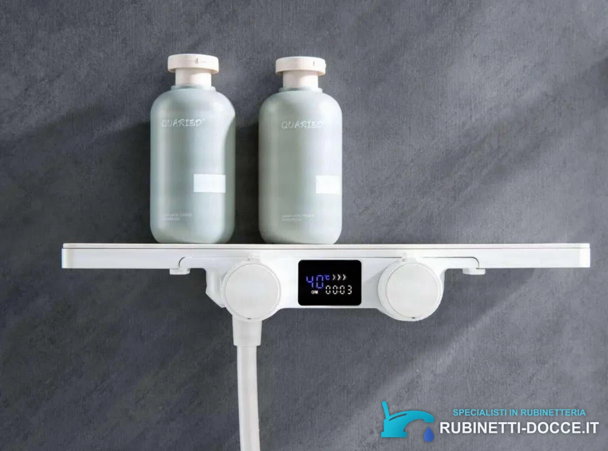 Sistema doccia ELITE EDITION BBT2053 termostatico con LED e getti multipli, in più finiture tra cui nero opaco e grigio grafite