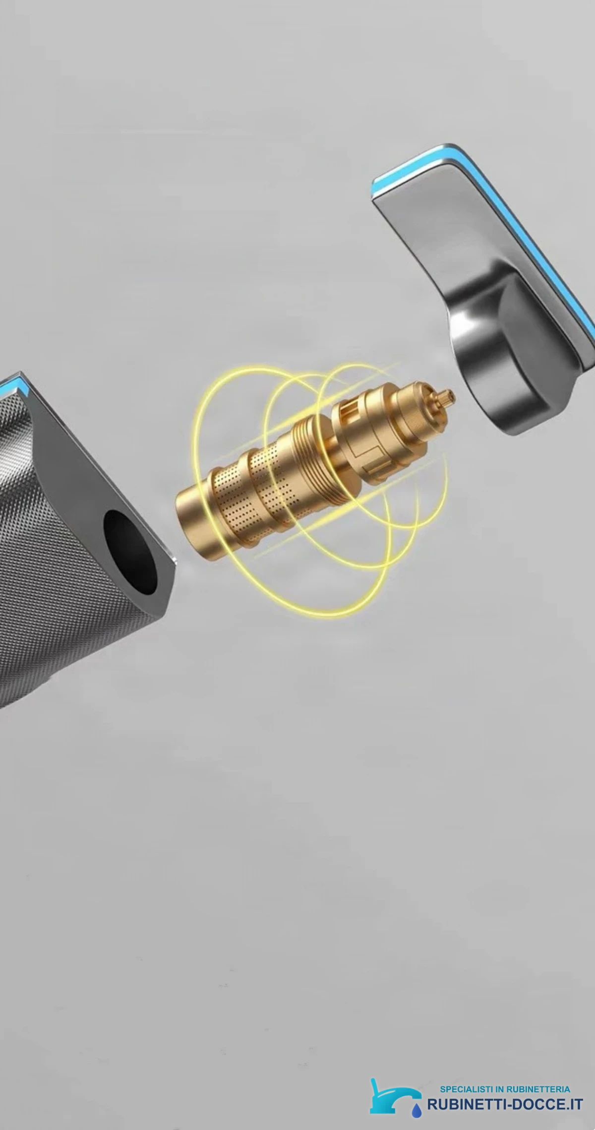 Sistema doccia a parete ELITE EDITION BSE1307 con LED, getti massaggianti, cascata e finiture in più colori