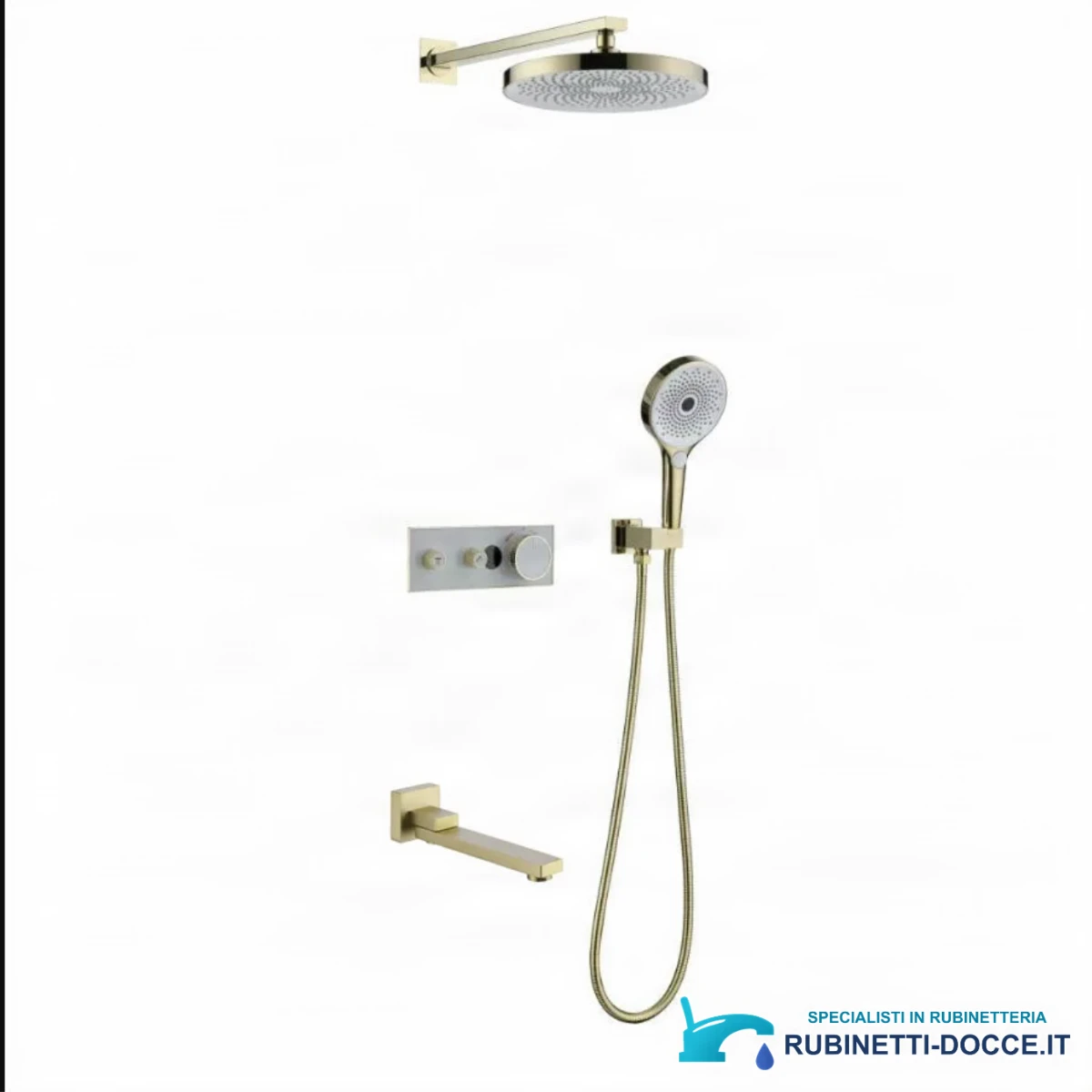 Sistema doccia termostatico a incasso ELITE EDITION BCS1603 con schermo, in più finiture tra cui nero e nero opaco
