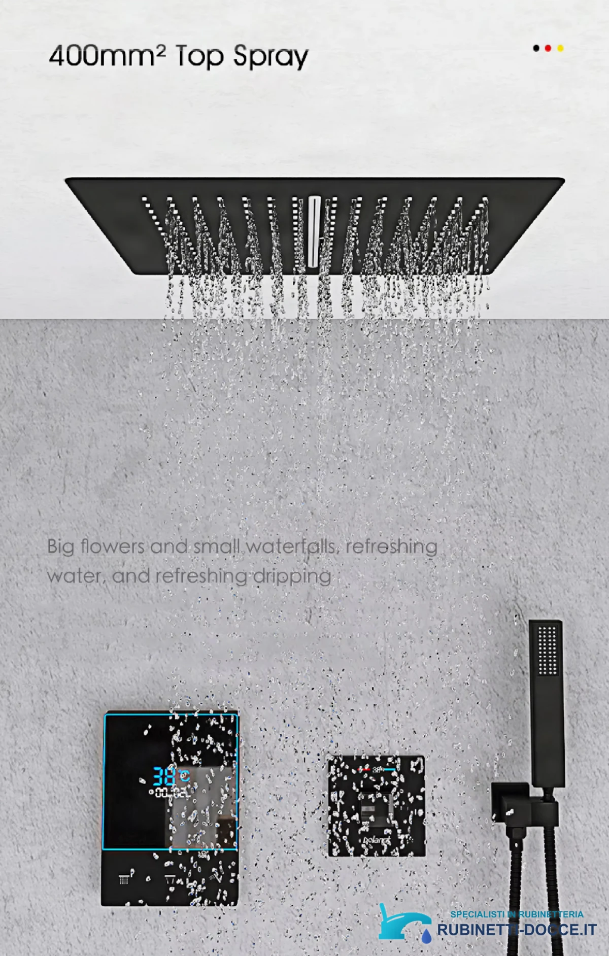 Sistema doccia a incasso ELITE EDITION BCS1721 termostatico, multigetto e a cascata in più finiture