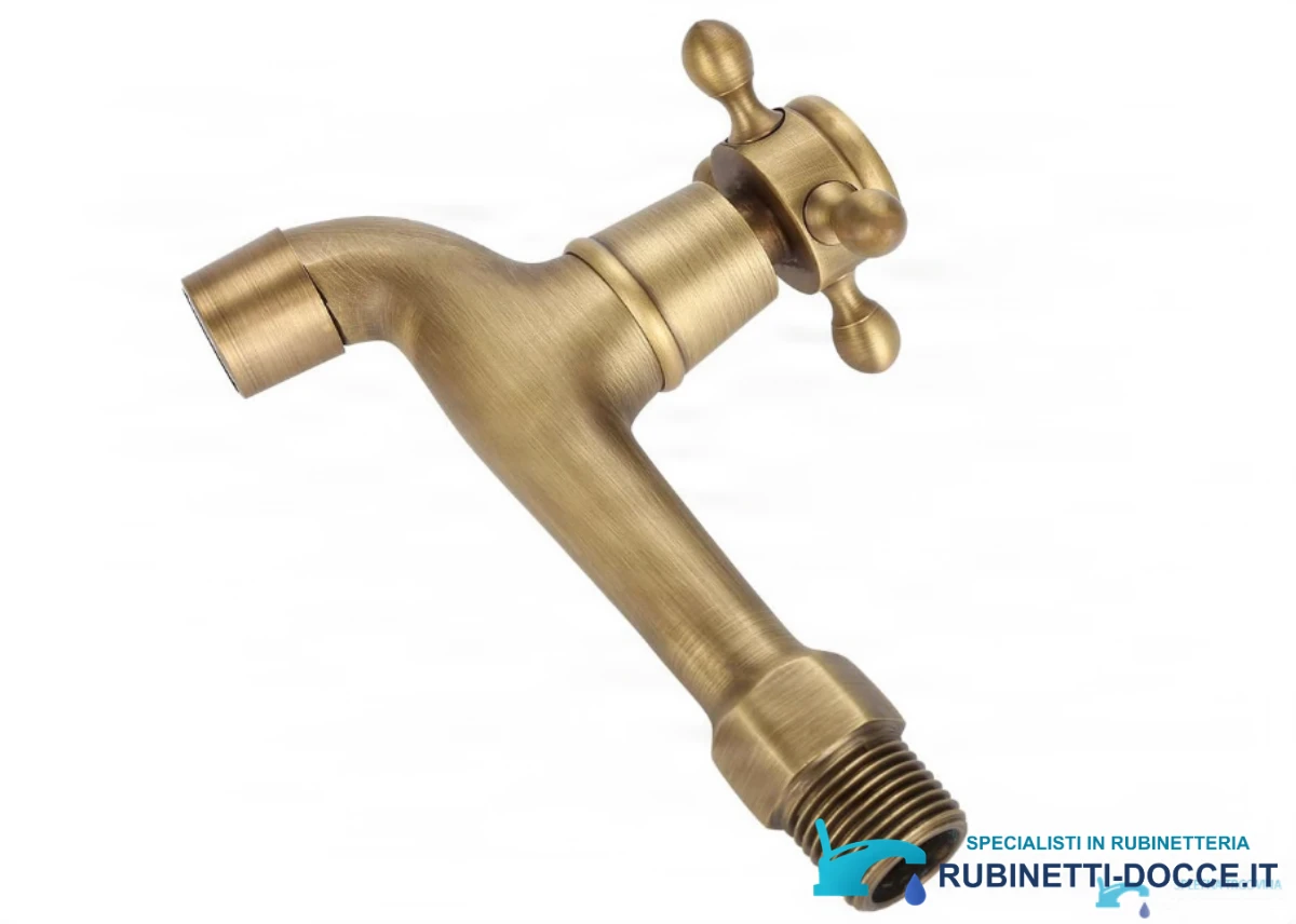 Rubinetto da parete per bagno EYN CW1530 in ottone, più finiture e lunghezze da 9,5 o 12,5 cm