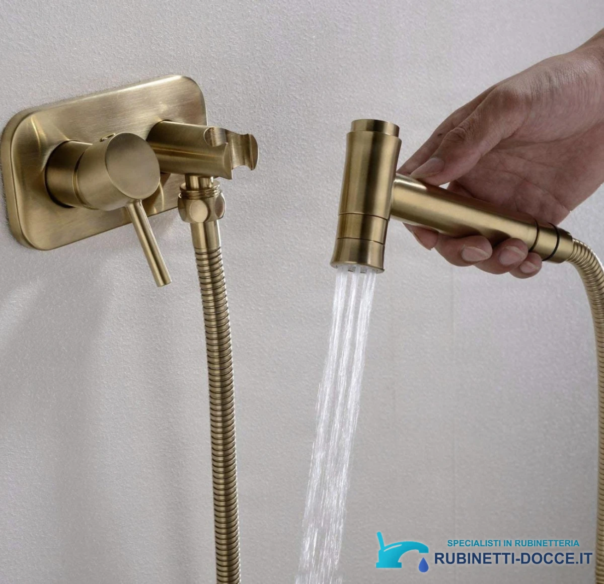 Miscelatore bidet da incasso BB1637 in uso con doccetta multigetto
