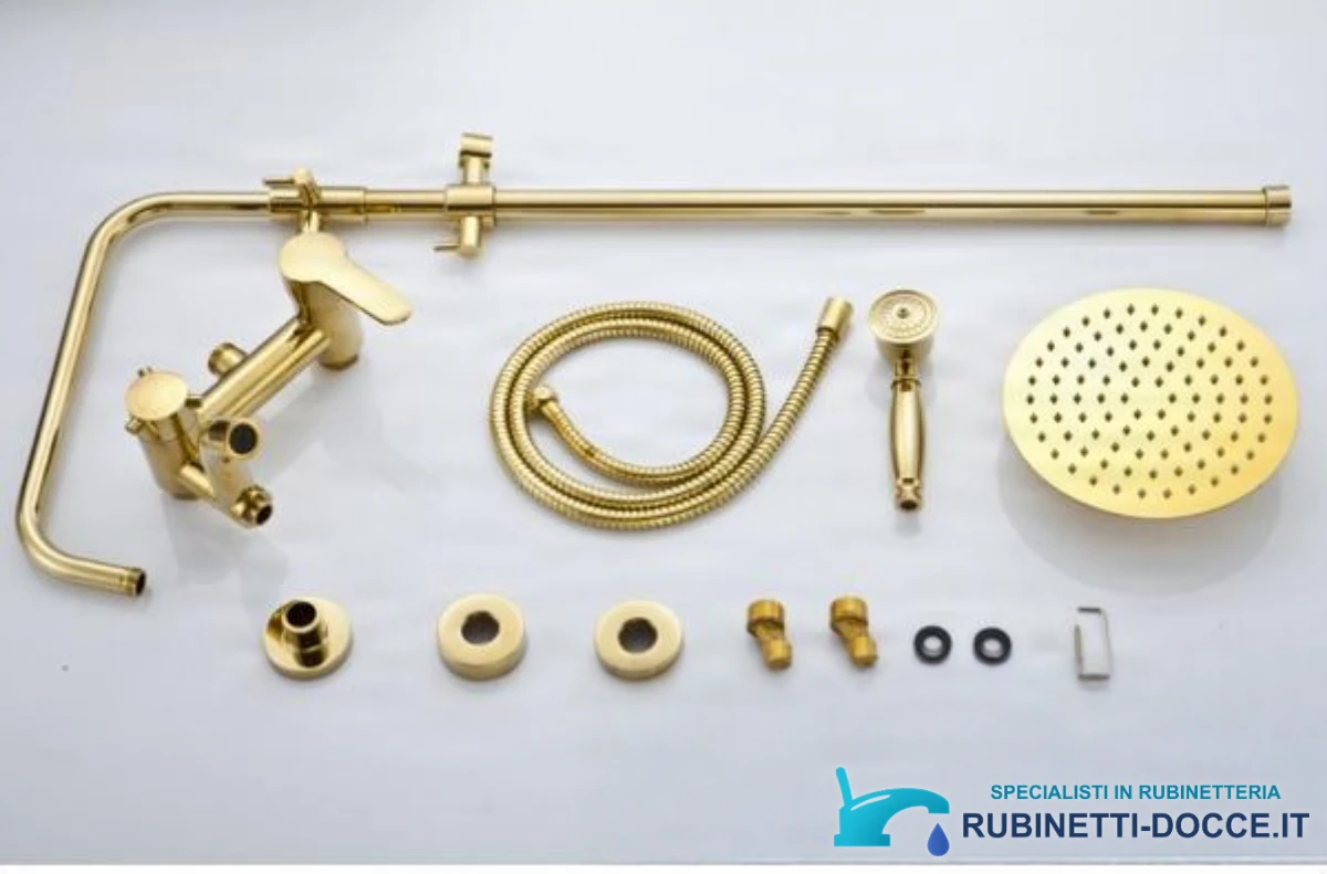 Sistema doccia NSG05783 color oro con finitura lucida