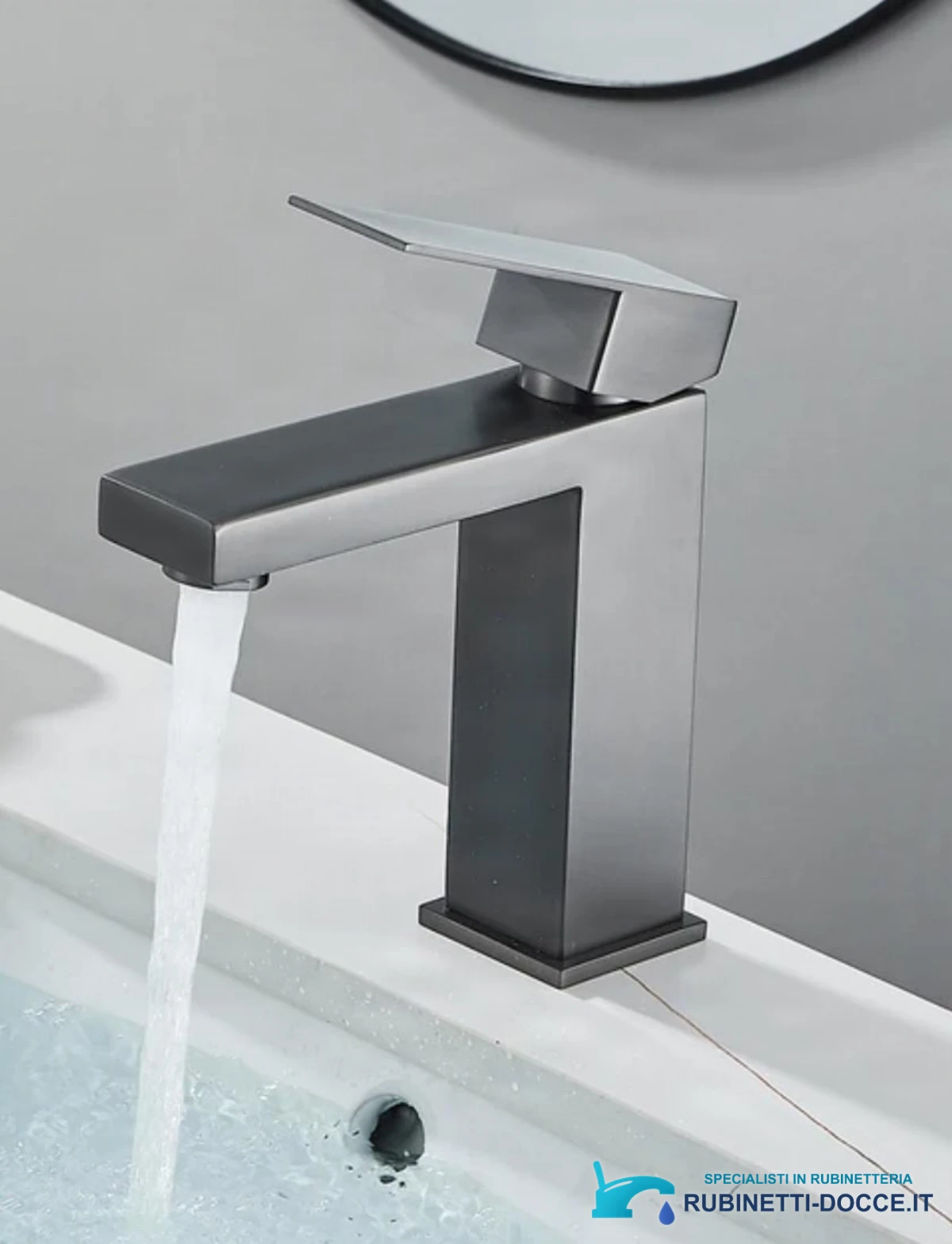 Miscelatore per lavabo EYN BS1103 in ottone, in più finiture tra cui cromo e nero opaco