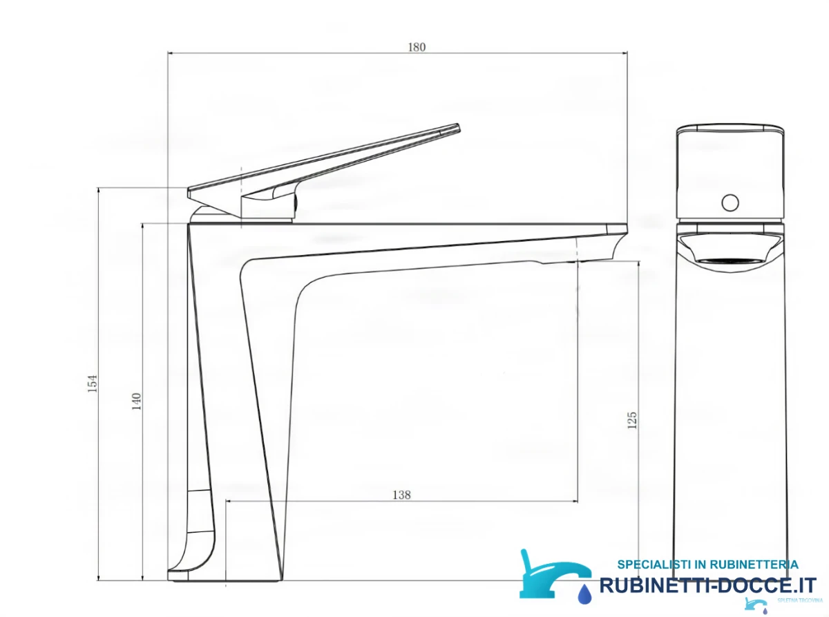 Miscelatore per lavabo ELITE EDITION BS1910 da piano in ottone, in più finiture tra cui cromo e nero opaco