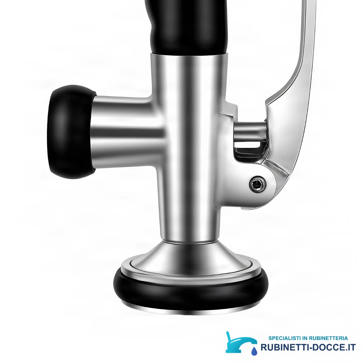 Doccetta per lavello da cucina ELITE EDITION KFH1355 in finitura argento satinato e nero