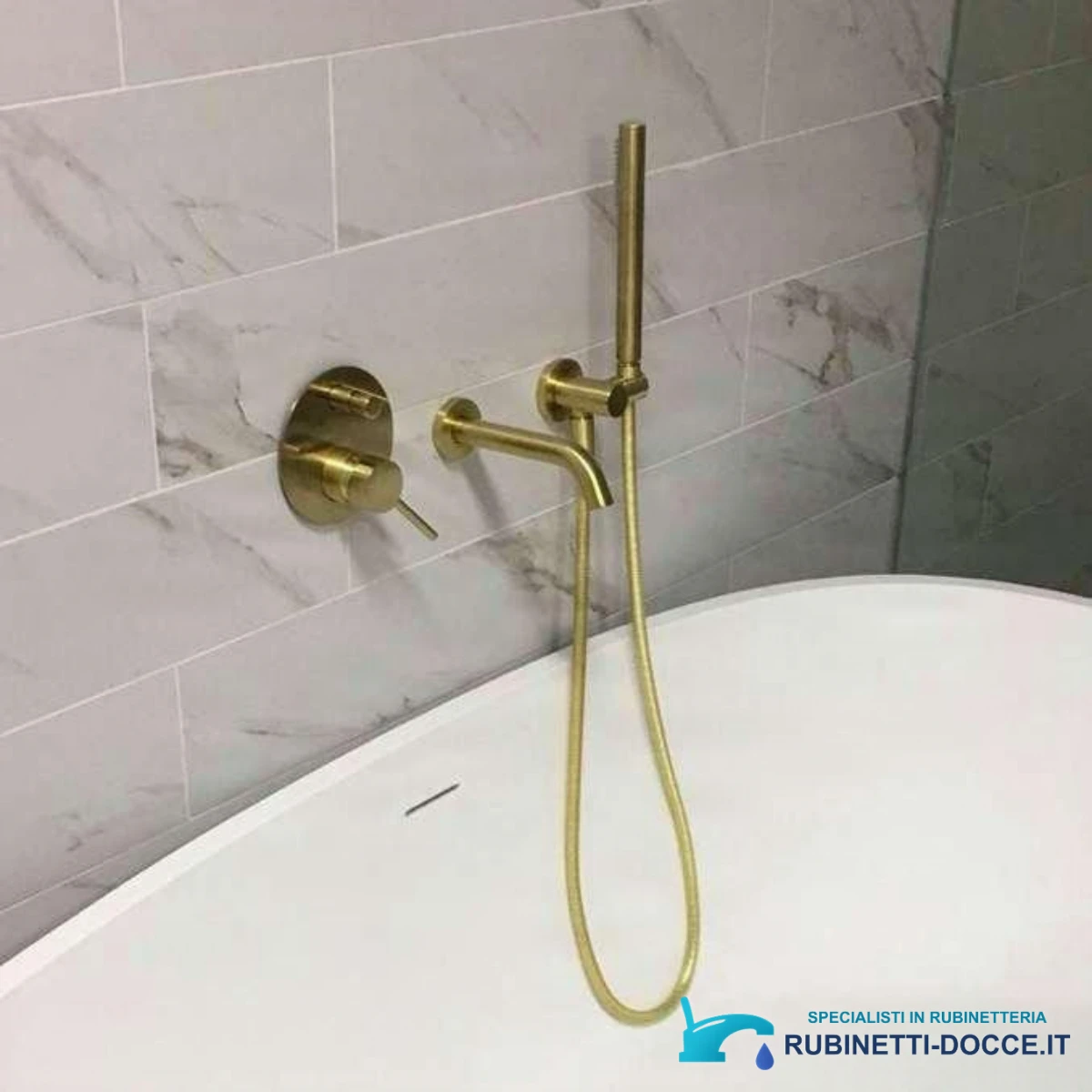 Sistema doccia da incasso EYN CP1551black per vasca, in più finiture tra cui nero opaco e oro