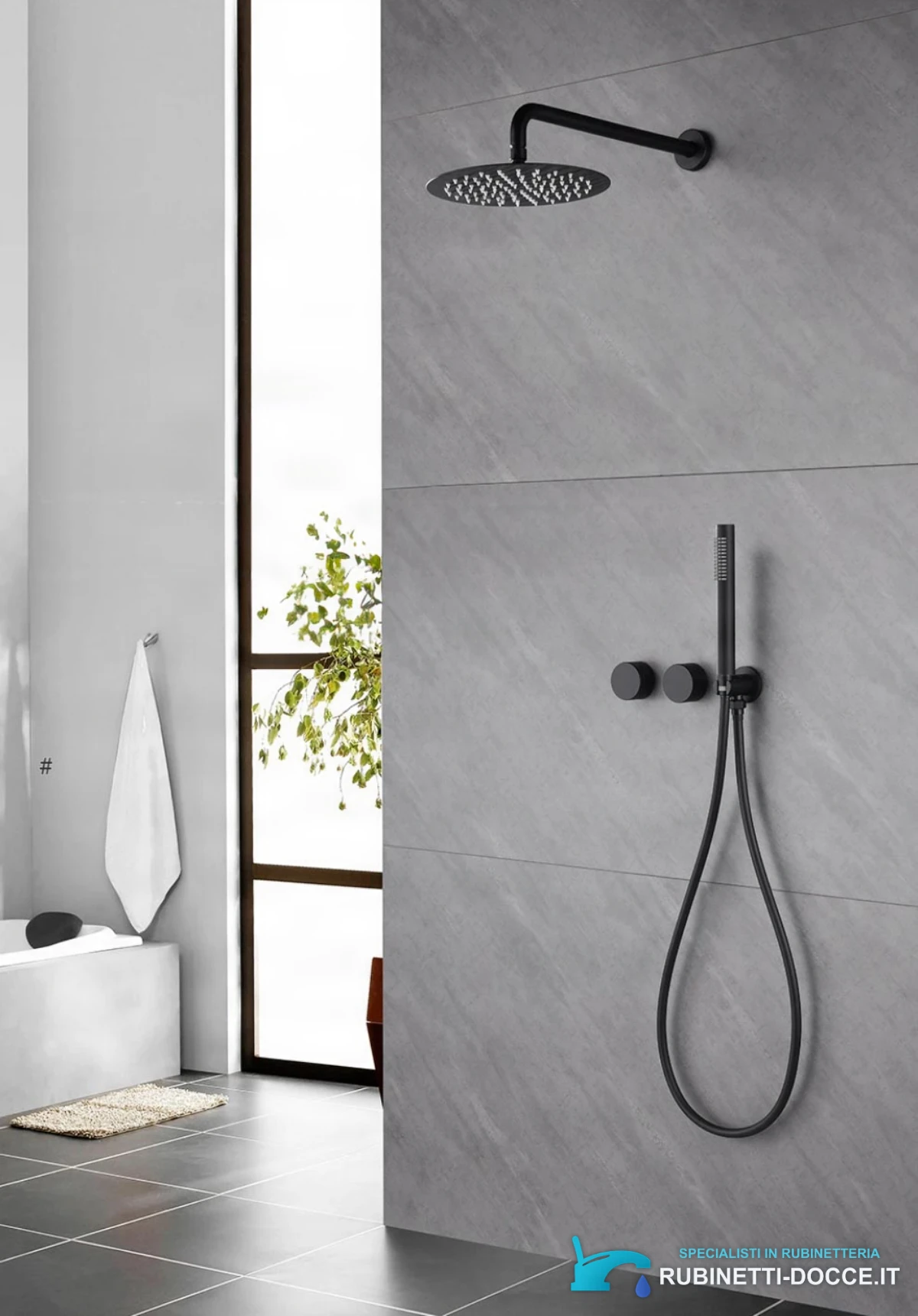 Sistema doccia da incasso ELITE EDITION BCS1343 in ottone, multigetto, in più finiture tra cui oro spazzolato e nero opaco