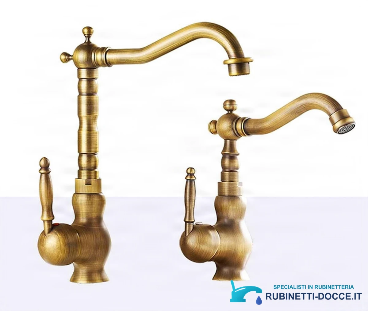 Rubinetto per lavabo EYN VA1646 con bocca girevole, due altezze e più finiture