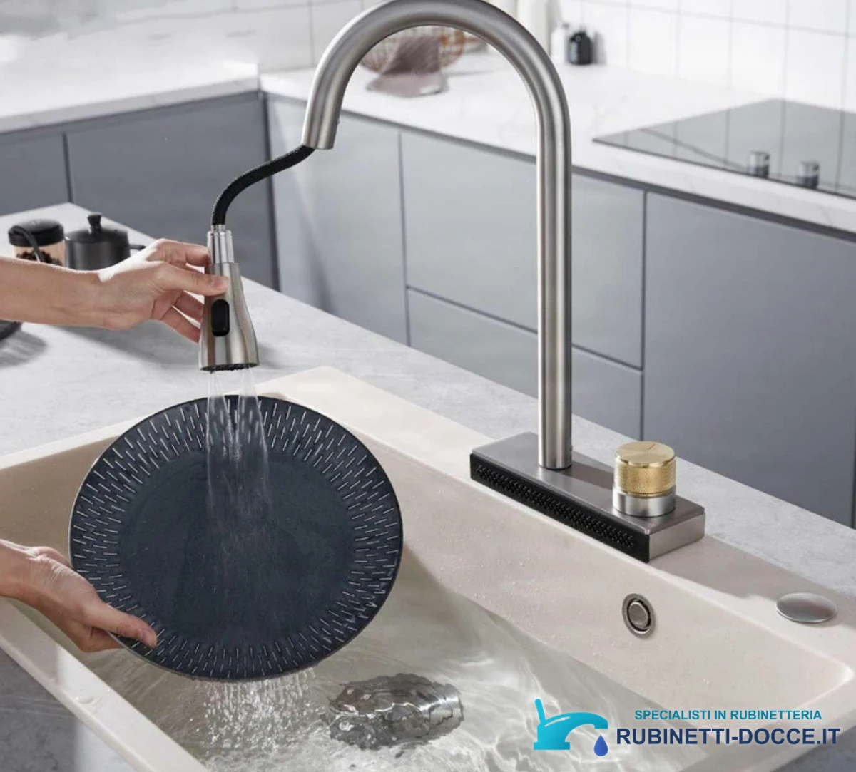 Kuhinjska Armatura Z Vodnim Slapom Pipa Eyn Kw1599 6
