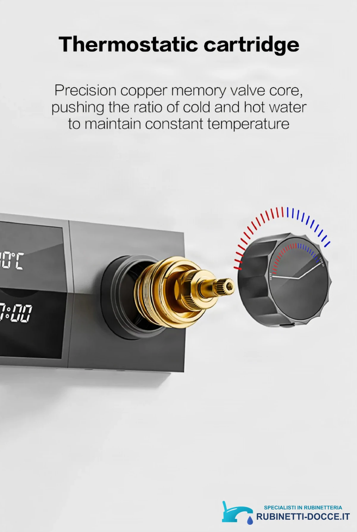 Sistema doccia da incasso ELITE EDITION BCS1050 con display LED e finiture multiple