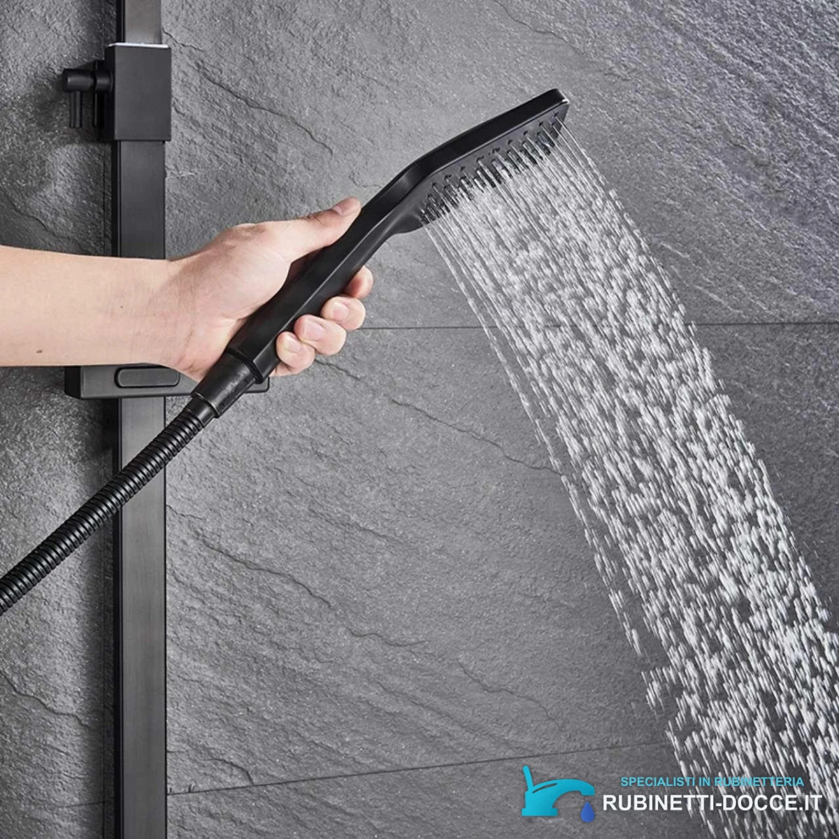 Sistema doccia esterno BT1048 termostatico con cascata, più finiture