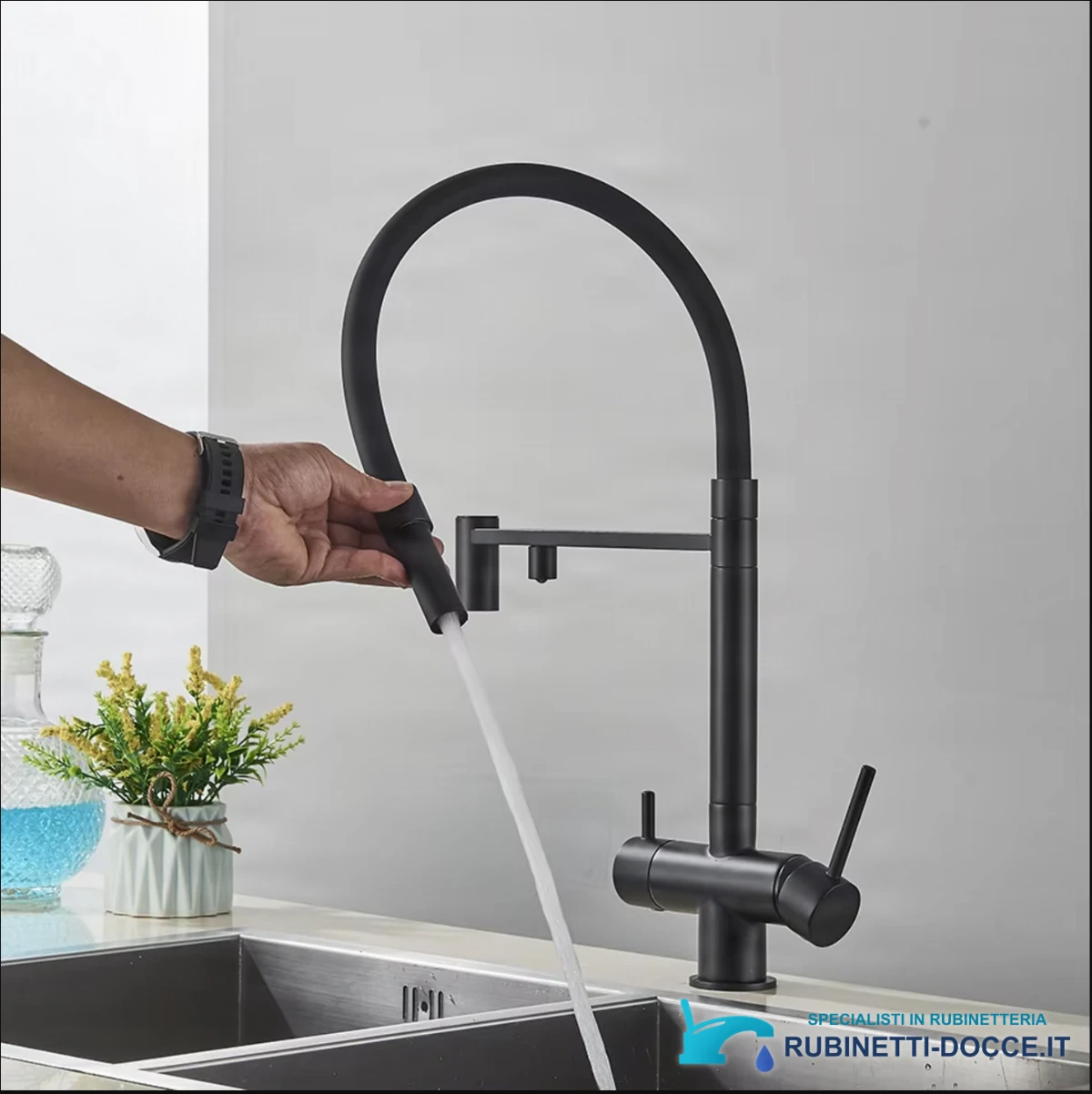 Miscelatore filtrante da cucina ELITE EDITION KA1643 nero opaco