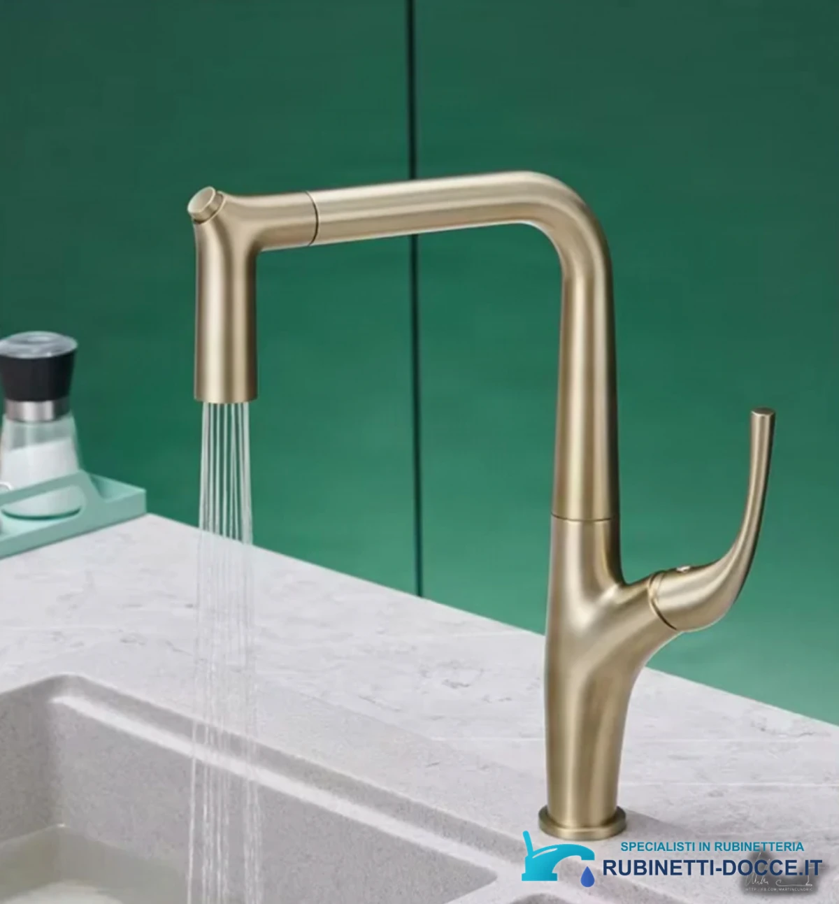 Miscelatore da cucina ELITE EDITION KF1013 al lavello in tonalità oro spazzolato