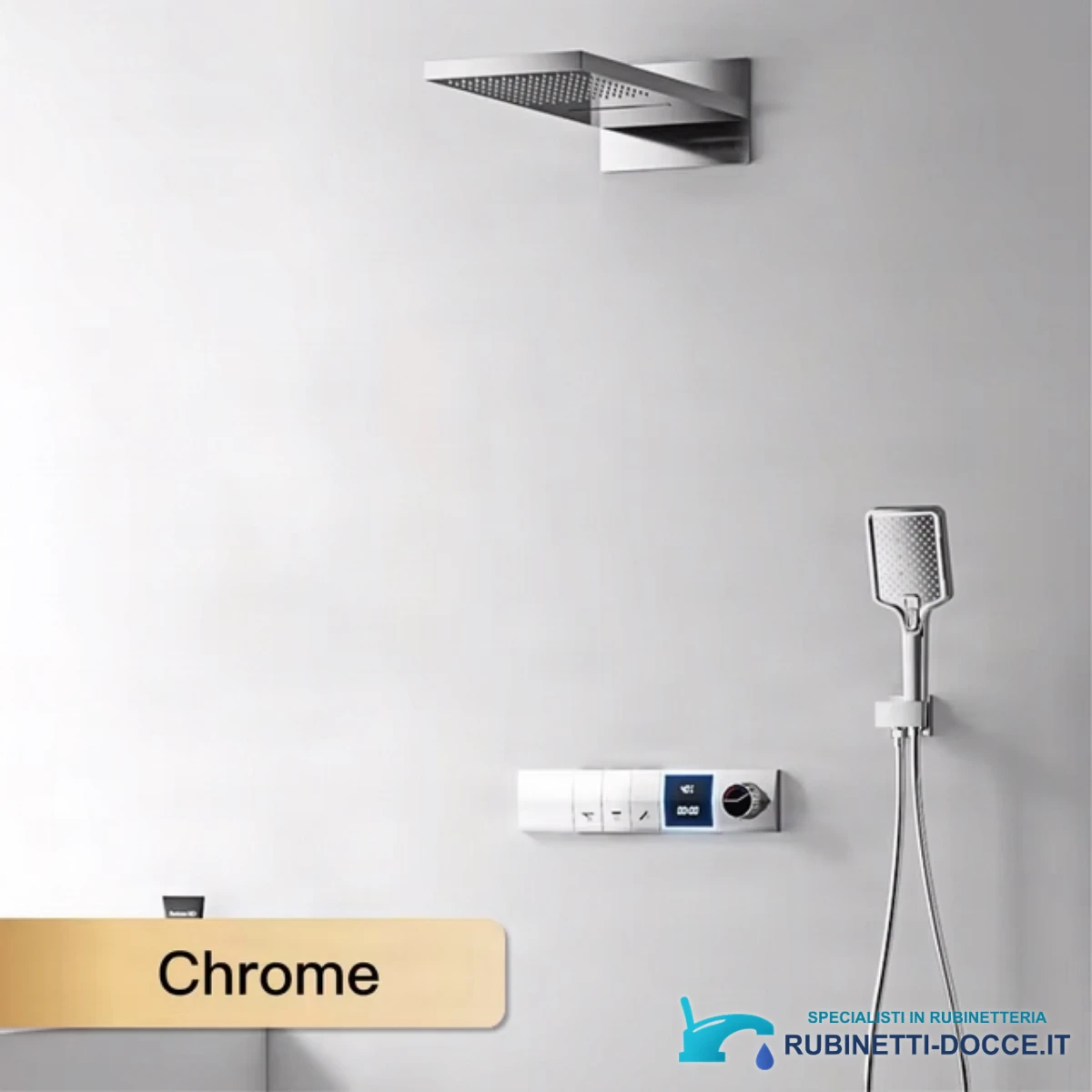 Sistema doccia da incasso ELITE EDITION BCS1050 con display LED e finiture multiple