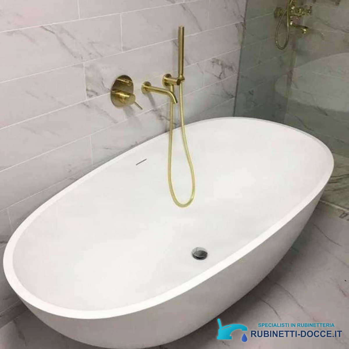 Sistema doccia da incasso EYN CP1551black per vasca, in più finiture tra cui nero opaco e oro