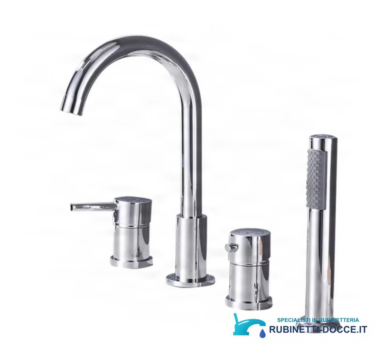 Rubinetteria vasca EY KM1834-bgx con bocca ad arco cromata