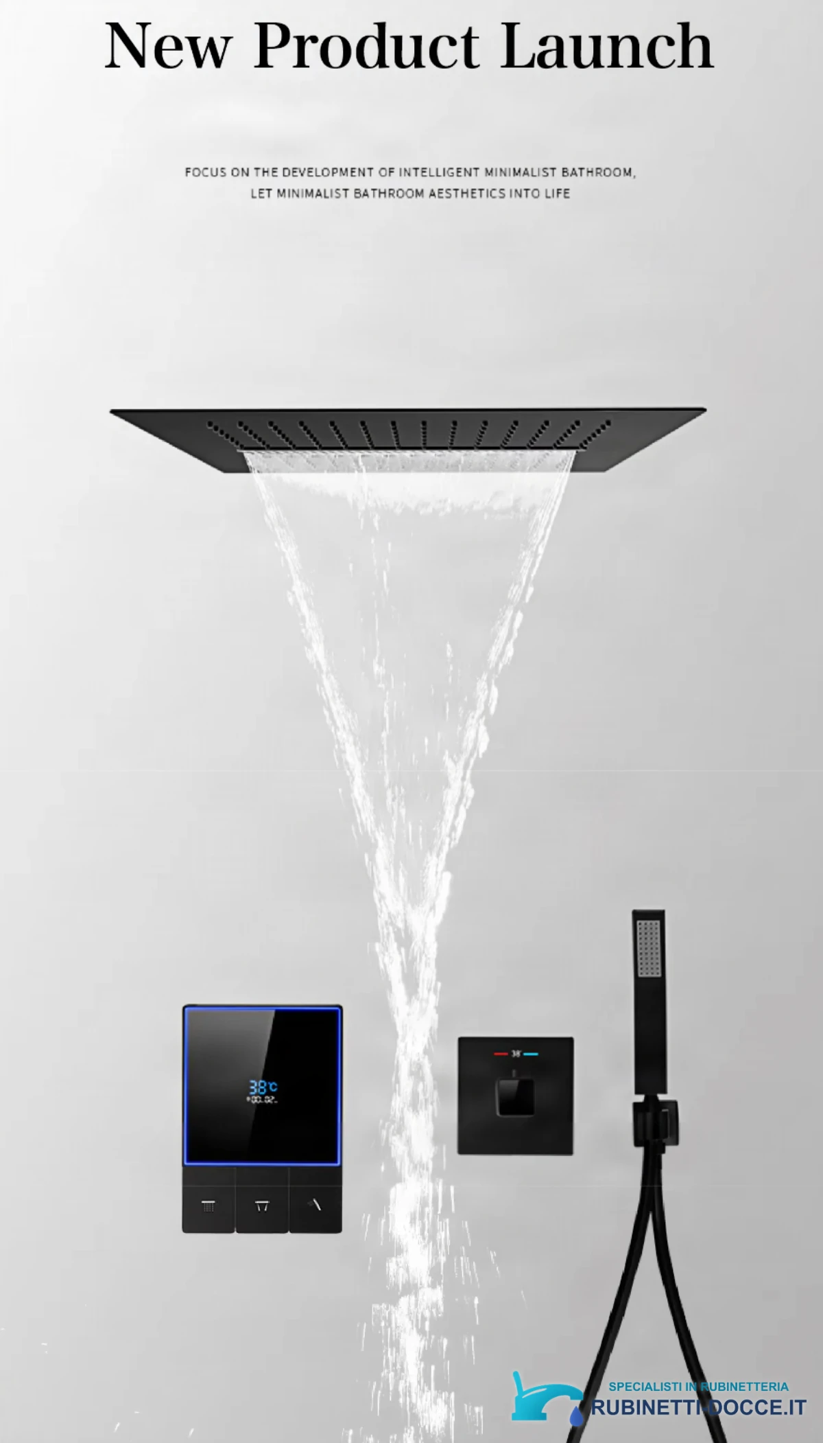 Sistema doccia a incasso ELITE EDITION BCS1721 termostatico, multigetto e a cascata in più finiture