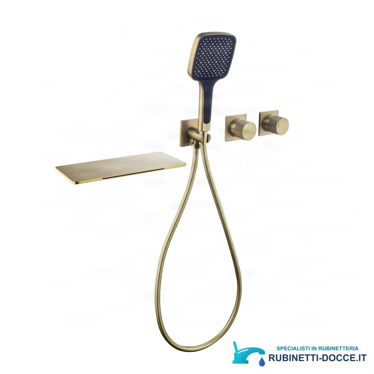 Rubinetto vasca in rame da incasso con LED nascosto ELITE EDITION BSC1669, finitura cromata