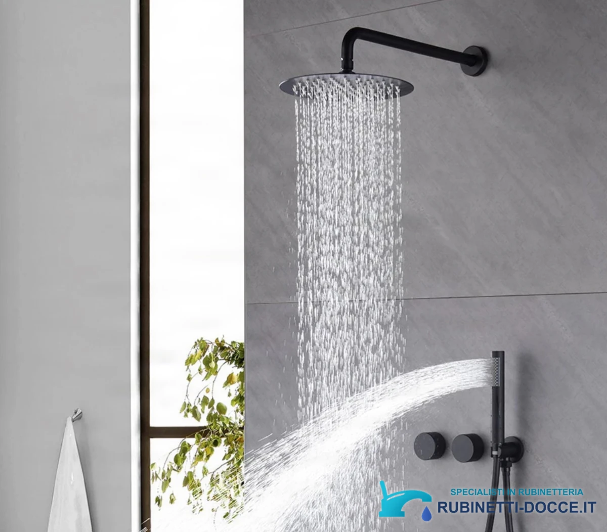 Sistema doccia da incasso ELITE EDITION BCS1343 in ottone, multigetto, in più finiture tra cui oro spazzolato e nero opaco