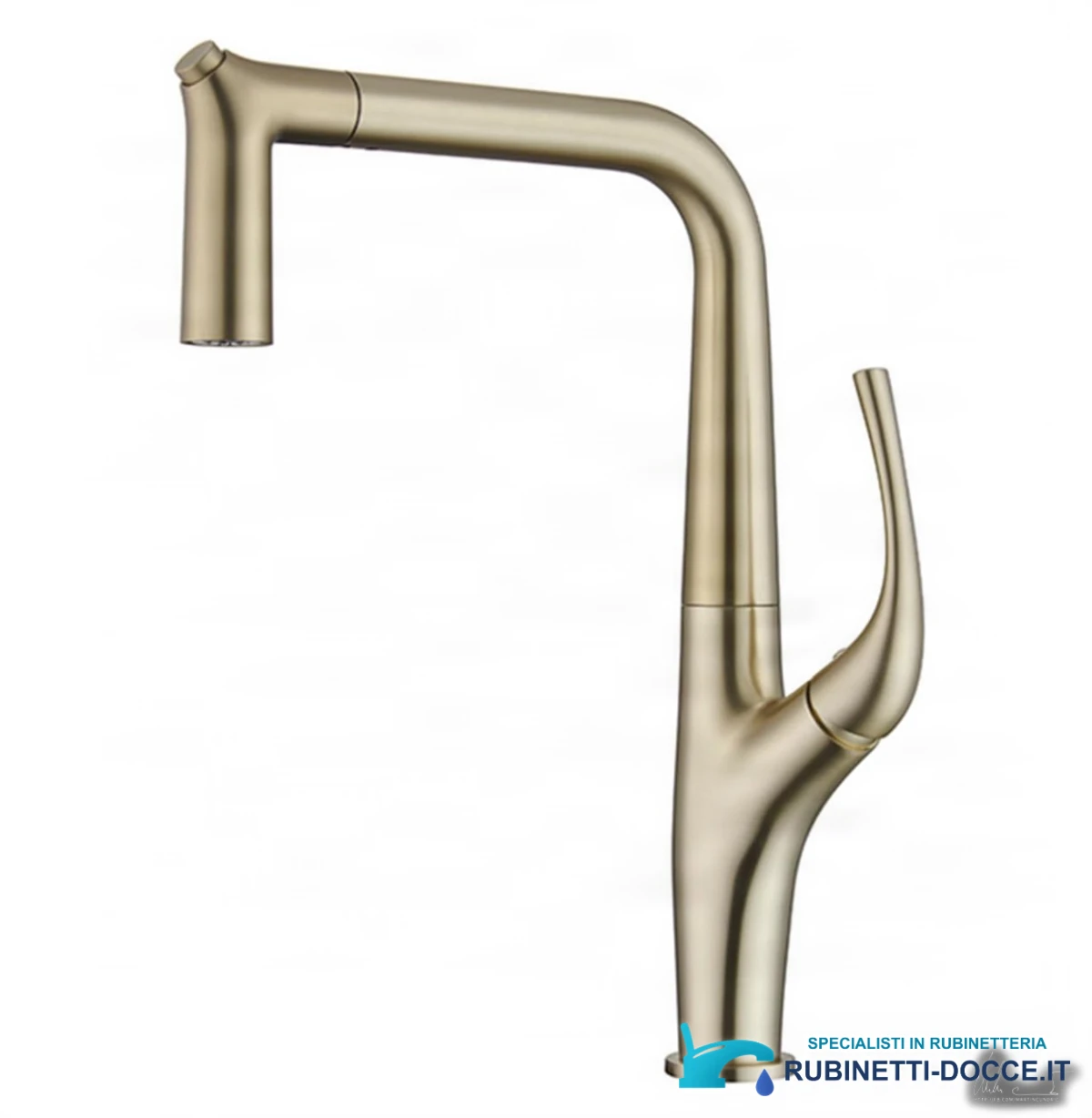 Miscelatore da cucina moderno di nuova generazione ELITE EDITION KF1013 in tonalità champagne spazzolato