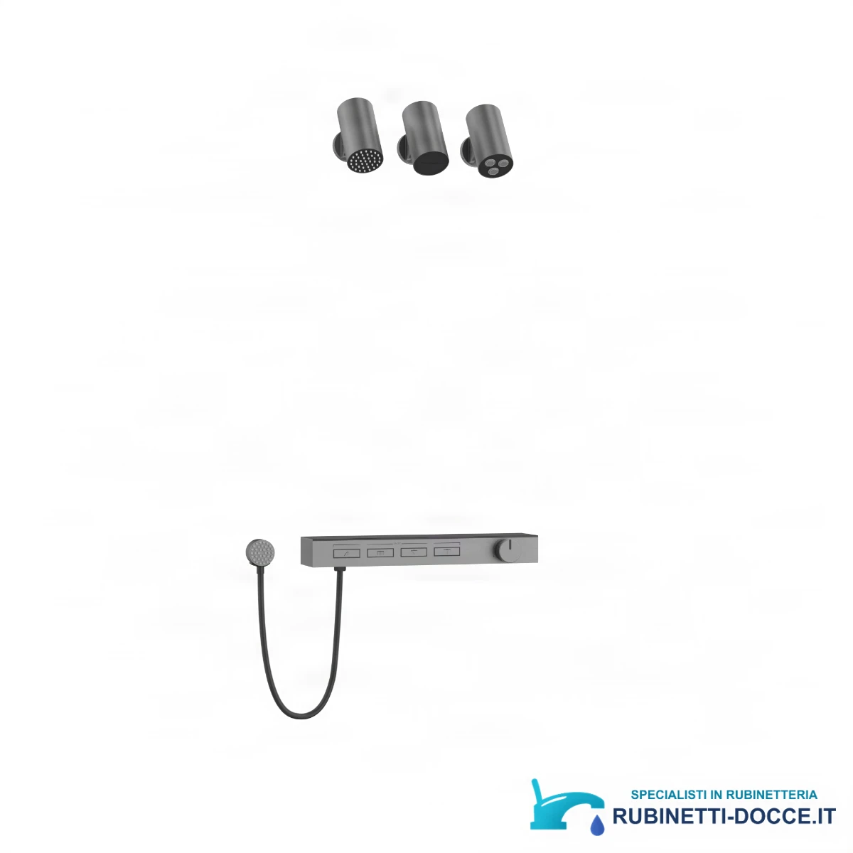 Miscelatore doccia incasso 4 funzioni ELITE EDITION BSC1620 — grigio spazzolato