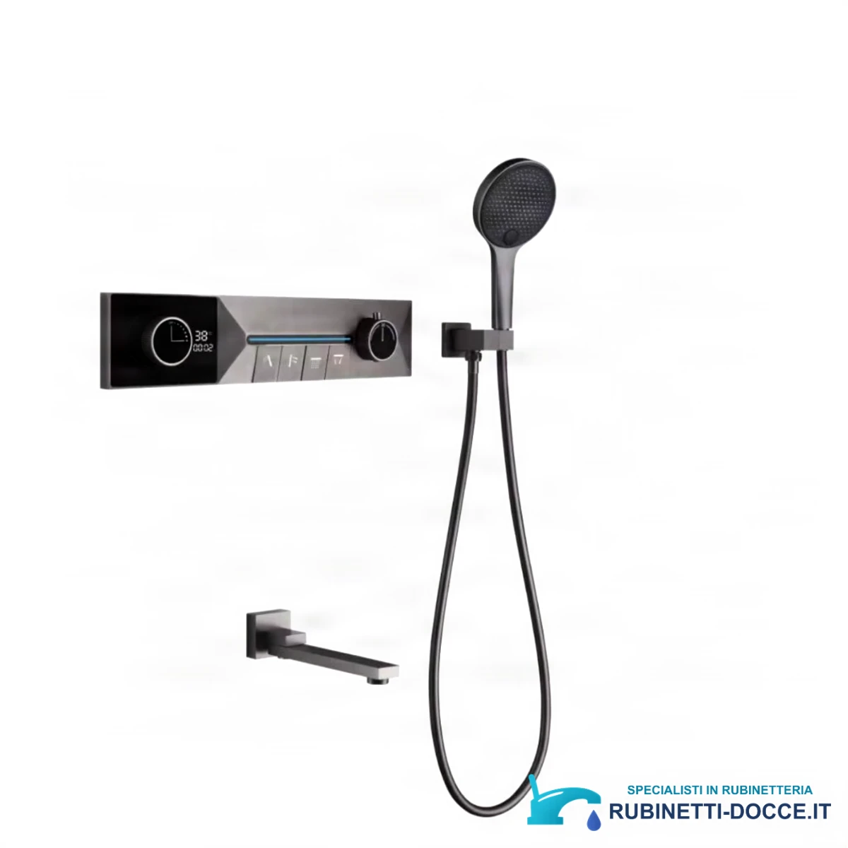 Sistema doccia da incasso ELITE EDITION BSC1699 con cascata, LED e più finiture