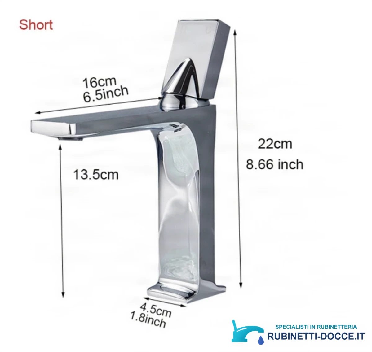 Miscelatore per lavabo freestanding EYN VU1610 in cromo, nero opaco e grigio scuro