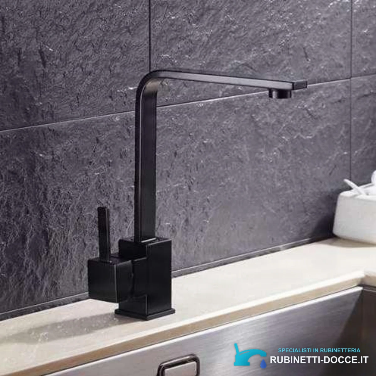 Miscelatore EYN 0113 per cucina o bagno in nero opaco
