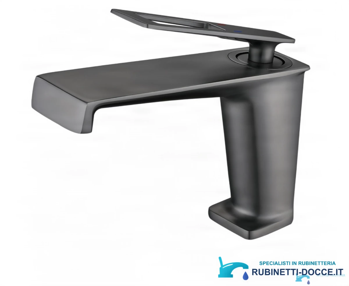 Rubinetto per lavabo ELITE EDITION BBS1257 in ottone con bocca a cascata, disponibile in più finiture