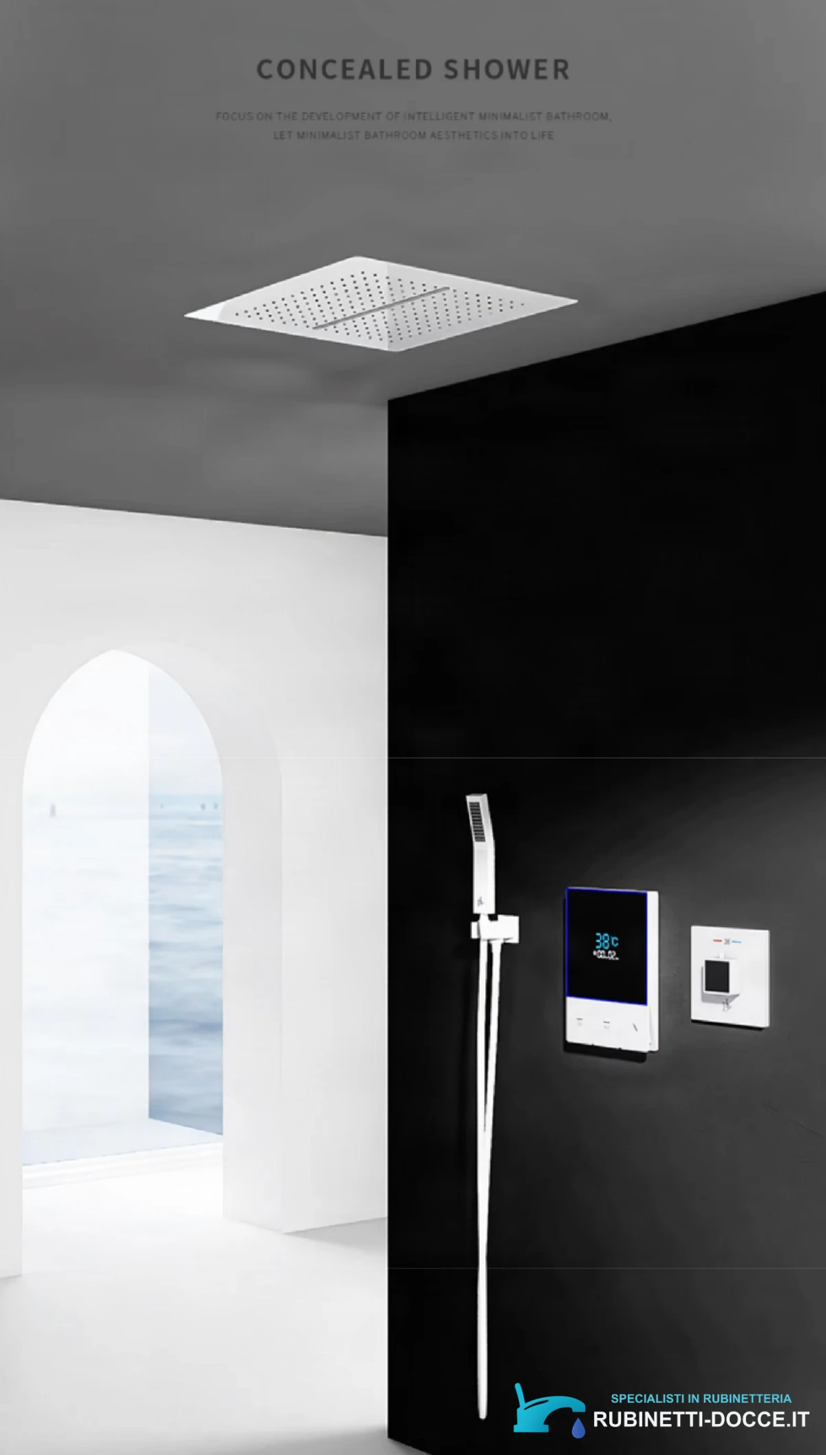 Sistema doccia a incasso ELITE EDITION BCS1721 termostatico, multigetto e a cascata in più finiture