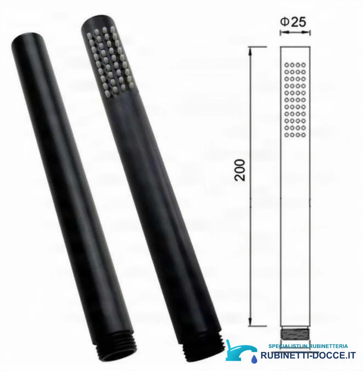 Sistema doccia da incasso EYN CP1551black per vasca, in più finiture tra cui nero opaco e oro